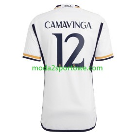 Koszulka Real Madryt Camavinga 12 Domowe Stroje Piłkarskie 2023/24 Krótki Rękaw